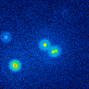 Star cluster, K-Band coadded raw image, constant target spectrum